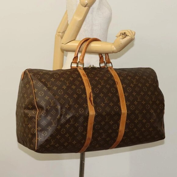 LOUIS VUITTON Monogram Keepall 60 Boston Bag M41422 LV Auth - Picture 1 of 16